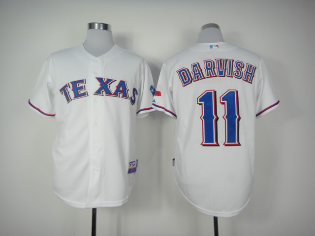 Men Texas Rangers #11 Darvish White MLB Jerseys->texas rangers->MLB Jersey